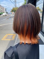 ラル 水戸県道50号店(Lalu.) ダークパープル/ナチュラルショート/夏のヘアアレンジ/水戸