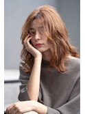 大人かわいい前髪セシルカットココアブラウンフリンジウェーブ