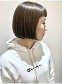 【FOLK】透明感ハイライトグレージュ☆似合わせパツンとボブ♪