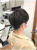MEN'S HAIR  センターパート　ツイストスパイラル　コンマヘア