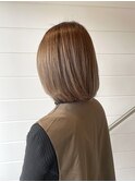チャコールグレージュ×ショートヘア
