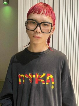 カシェ ホリエ(CACHE HORIE) レッドカラー/マレットヘア