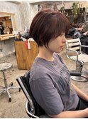 ピンクカラー×ショートスタイル