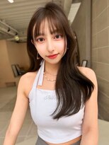 アンジェリカ 名古屋店(ANGELICA)&nbsp;ANGELICA くびれヘア シルキーベージュ ぱっつん前髪