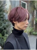 ショートボブ/シアーモーブカラー/30代/代官山/中目黒/恵比寿