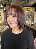 ローズブラウン顔周りレイヤー
