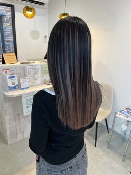 イロアイ(iro I) Black×pink beige アンブレラカラー