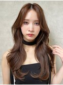 ブリーチなロングレイヤー透明感透明感ブラウン