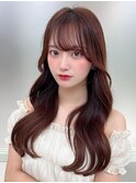 20代小顔に見える！くびれレイヤー ×チェリーブラウン