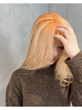 エイトセカンド 新宿三丁目店(EIGHT second) ハイトーン/ルーツカラー/オレンジ/レイヤーカット