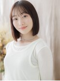 ダークブラウンシンプルストレートミニボブa浦和20代30代40代