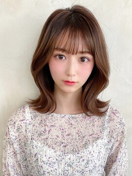 アフロート エル 錦糸町(AFLOAT L) 【20代30代】小顔レイヤーミディアム/黒髪/暗髪/ココアベージュ