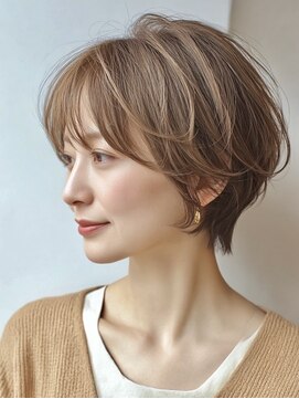 ハーツ(Heart's) 大人ショート　白髪ぼかし　白髪染め　ハイライト　40代50代60代