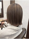 ハイライトバレイヤージュダブルカラーケアブリーチ20代30代