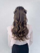 銀座新橋着付けヘアセットサロン［N］&nbsp;ねじりハーフアップ/結婚式/ヘアセット/銀座/新橋/東京/有楽町