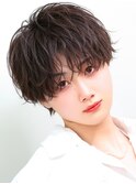 ラウンドマッシュブラウンカラーゆるふわマッシュ