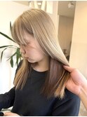 ホワイトベージュ アンブレラカラー