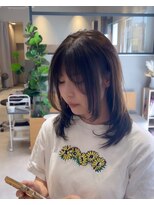 ロンド(Le rond)&nbsp;小顔に見える顔まわりレイヤー×透ける透明感カラー