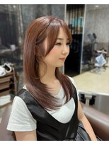 グレースバイハピネス(grace by happiness)&nbsp;ダークパープル顔まわりレイヤーカットチェリーブラウン7.6