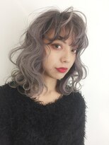 チクロヘアー(Ticro hair) ticro大石　外国人風ハイトーンブルージュ,へアアレンジ