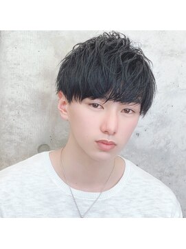 リップス 表参道店(LIPPS) 2ブロック　シンプル黒髪マッシュ　束感　校則ok