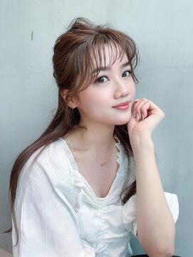 アイティー バイ アルバム 中野店(IT by ALBUM) ゆるっとアレンジ_かきあげロングマロンベージュ_8509