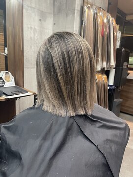 ラフ(LAFF) #黒髪#ボブルフ#ネビージュ#小顔#ワンレン