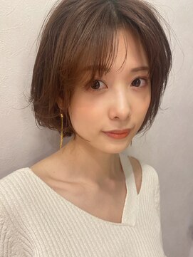 ノラ ギンザ(NORA GINZA) シースルーバング×小顔ショート×ボブ 20代30代40代