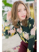 ミック 日暮里店(miq)&nbsp;センターパート＆バニラベージュ抜け感ウェーブa1