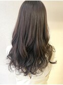 アッシュグレージュ/ロング/ミックス巻き