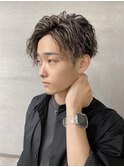 センターパートハイライト ツイストスパイラル