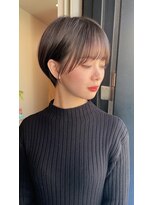 サンド 表参道(sand)&nbsp;ショートボブパーマ20代30代40代イヤリングカラー大人可愛い
