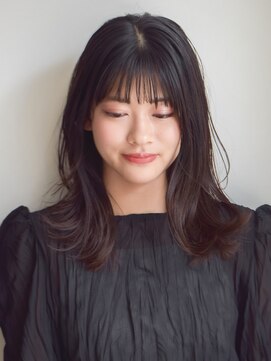 ガーデンヨコハマエスト(GARDEN YOKOHAMA est) ミディアムレイヤー　似合わせカット　フルバング　イメチェン
