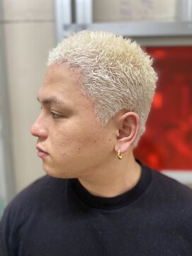 メリケンバーバーショップ トーキョー(MERICAN BARBERSHOP TYO) ハイライト/マッシュパーマ/ウルフ/アッシュブラック225