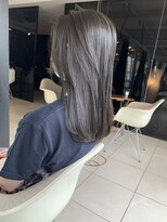 グロウ 丸の内(GLOW) グレージュアッシュオリーブ顔周りカット韓国風前髪甲府美容室