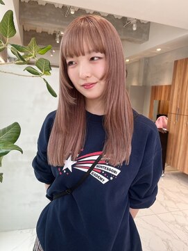 ガリカ 大名(Gallica) <森千晶>顔周りウルフにガーリーなピンクベージュ