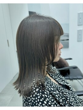 ガリカ 大名(Gallica) <オバマ>顔まわりレイヤーに透け感オリーブカラーの垢抜けヘア