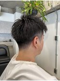 メンズツーブロックショート<理容室><MEN'S/中野/バーバー>