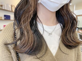 チョコンテ(choconte.)の写真/さりげなくお洒落なインナーカラーやダメージレスのブリーチカラーが大人気◎【インナーカラー】