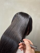 ファビ 渋谷(Fab)&nbsp;くびれヘア/暗めカラー/アプリコットオレンジ/縮毛矯正