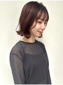 外はねボブ/暖色カラー