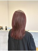 レイヤーカット×レッドカラー