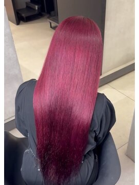 ラックスビー スカイ 大阪梅田店(LUXBE SKY) ブリーチ1回でできる赤髪