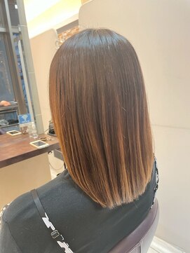 髪質改善/顔周りレイヤーカット/グレージュ[千葉/千葉駅]