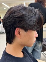 ニコ トウキョウ ヨコハマ(nico) メンズセンターパートウルフセンターパートニュアンスパーマ襟足