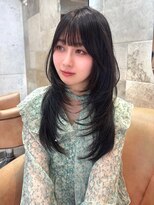 Moalana 名古屋 栄/髪質改善/縮毛矯正/レイヤー【モアラナ】&nbsp;ダークパープル/クラゲカット/顔周りレイヤー/くびれレイヤー