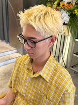 ユイマァルスロウ 岡山(YUIMARLSLOW) 岡山20代30代★メンズサロン★ブリーチダブルカラー★金髪カラー