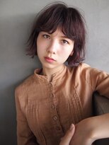 コス(kos) 前髪がかわいいクセっぽいパーマ*ピンクベージュ