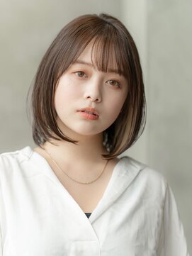 ケアリー 浦和美園(Carelly) 大人かわいい前髪セシルカットココアブラウンフリンジウェーブす