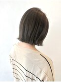 切りっぱなしボブ/透明感カラー